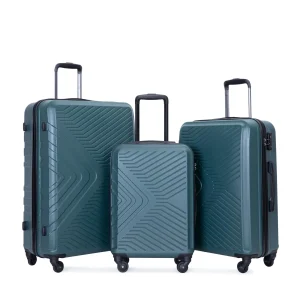 3 Piece Suitcase Set Double Spinner Wheels TSA Lock Carry-on luggage (20inch 24inch 28inch)