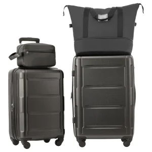 2 Piece Luggage Set Expandable Spinner Wheels ABS Lightweight TSA Lock 20inch+24inch