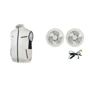 Cooling Vest Ice Fan Vest Breathable Sleeveless Fishing Heat Resistant Air Conditioner Clothes