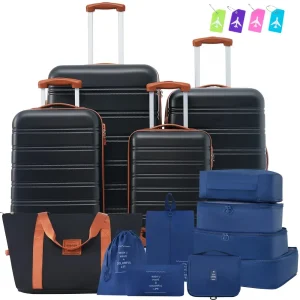 Hardshell Luggage Sets 4 Pcs Bag Spinner Suitcase with TSA Lock Lightweight 16" 20" 24" 28"