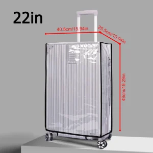 Transparent luggage protection cover suitable for suitcases, easy to install and fold for storage